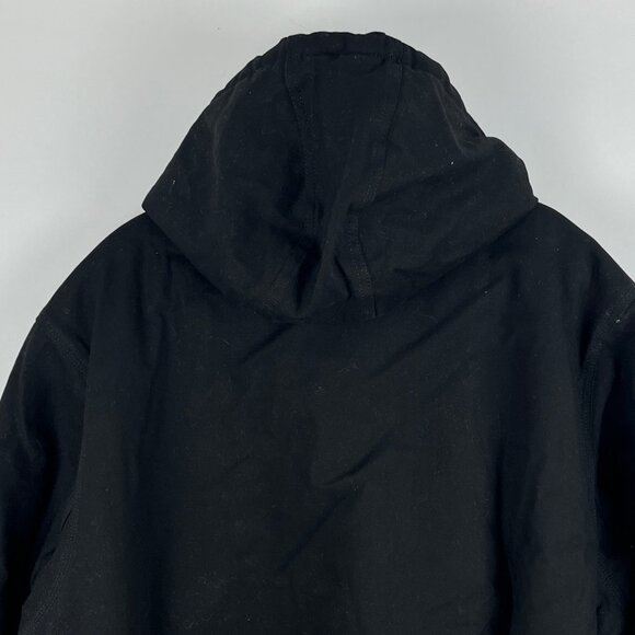 CX2 Winter Bomber Jacket Size 2XL Black Full Zip Long Sleeve Hooded Lined Insula - Picture 7 of 9